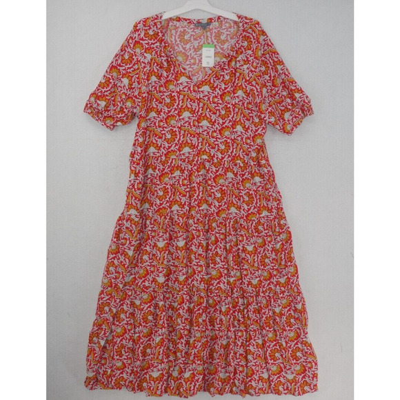 NEW Elliott Lauren Under The Tuscan Sun Gathered Tiered Maxi Dress Women's XL - Picture 2 of 9